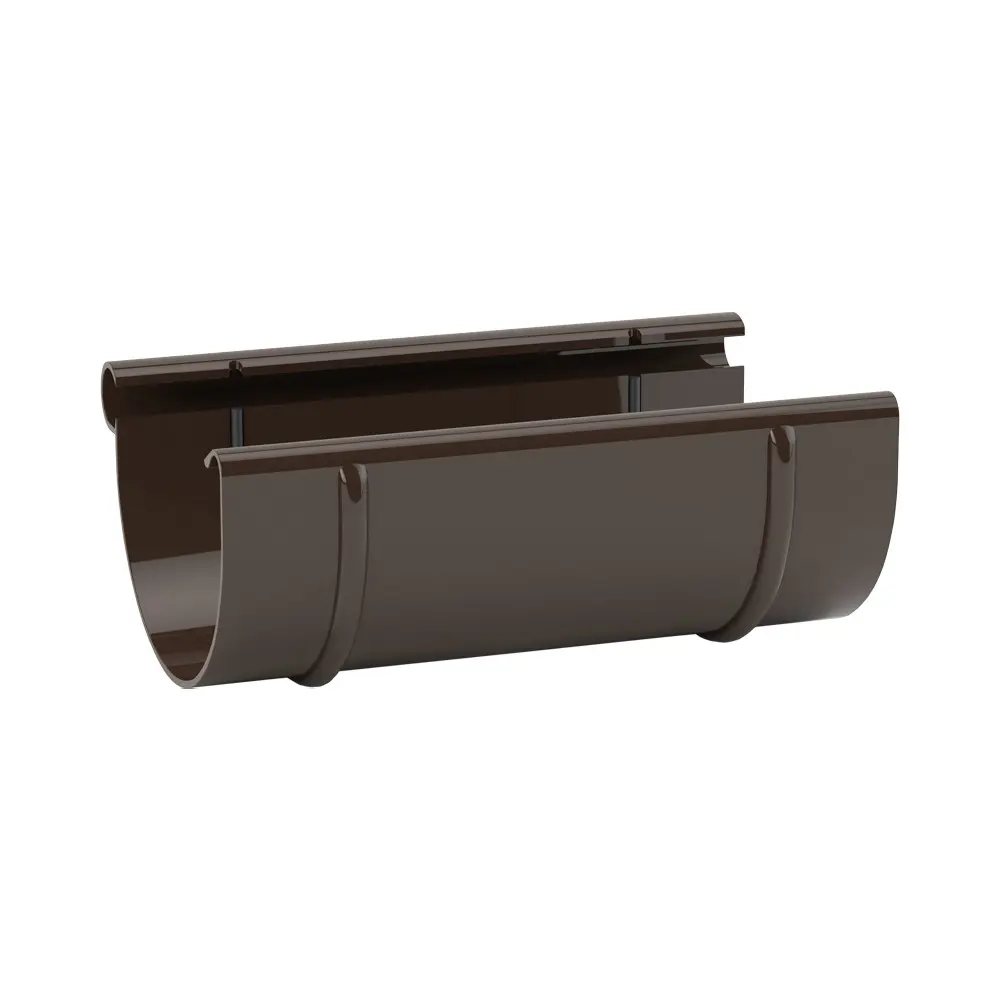 Gamrat Złączka rynnowa PVC 100mm ciemny brąz - obrazek 2